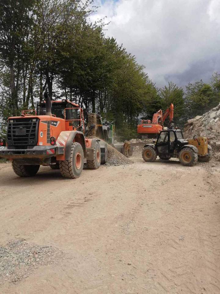 Déchargement matériaux de remblai Normandie
